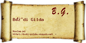 Bódi Gilda névjegykártya